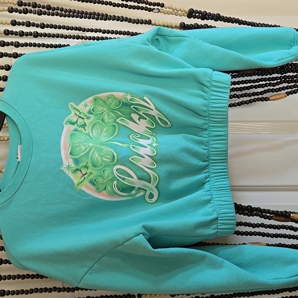 Iml Tops - Cropped "Lucky" Sweatshirt